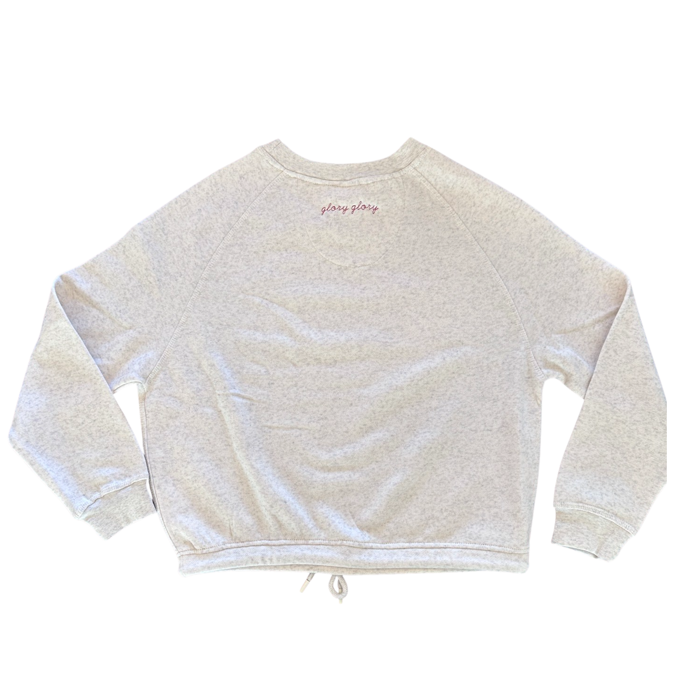 White cropped 2025 champion sweatshirt