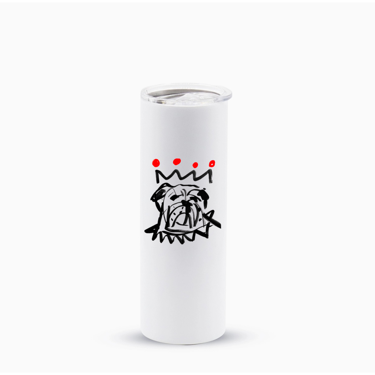 The Red x Black Bulldog Skinny Travel Mug