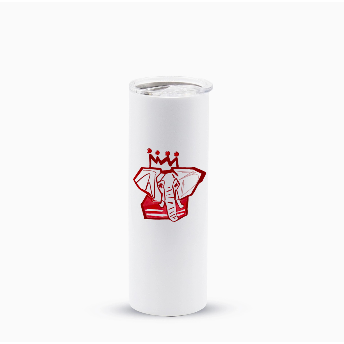 The Crimson x White Elephant Skinny Travel Mug