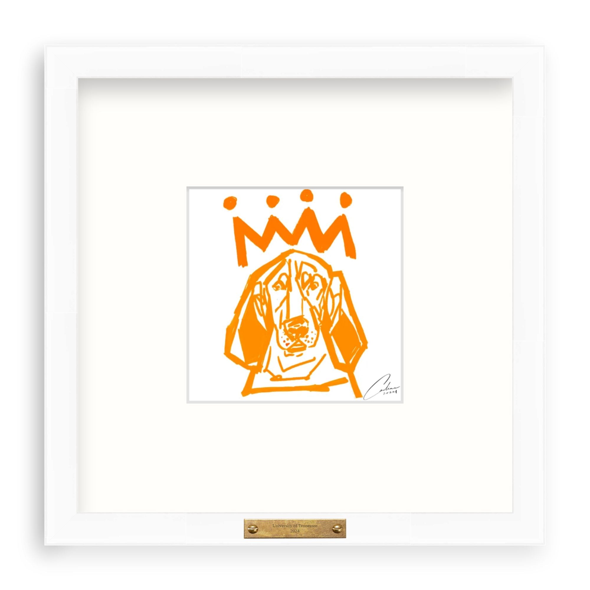 Orange x White Hound Fine Art Print