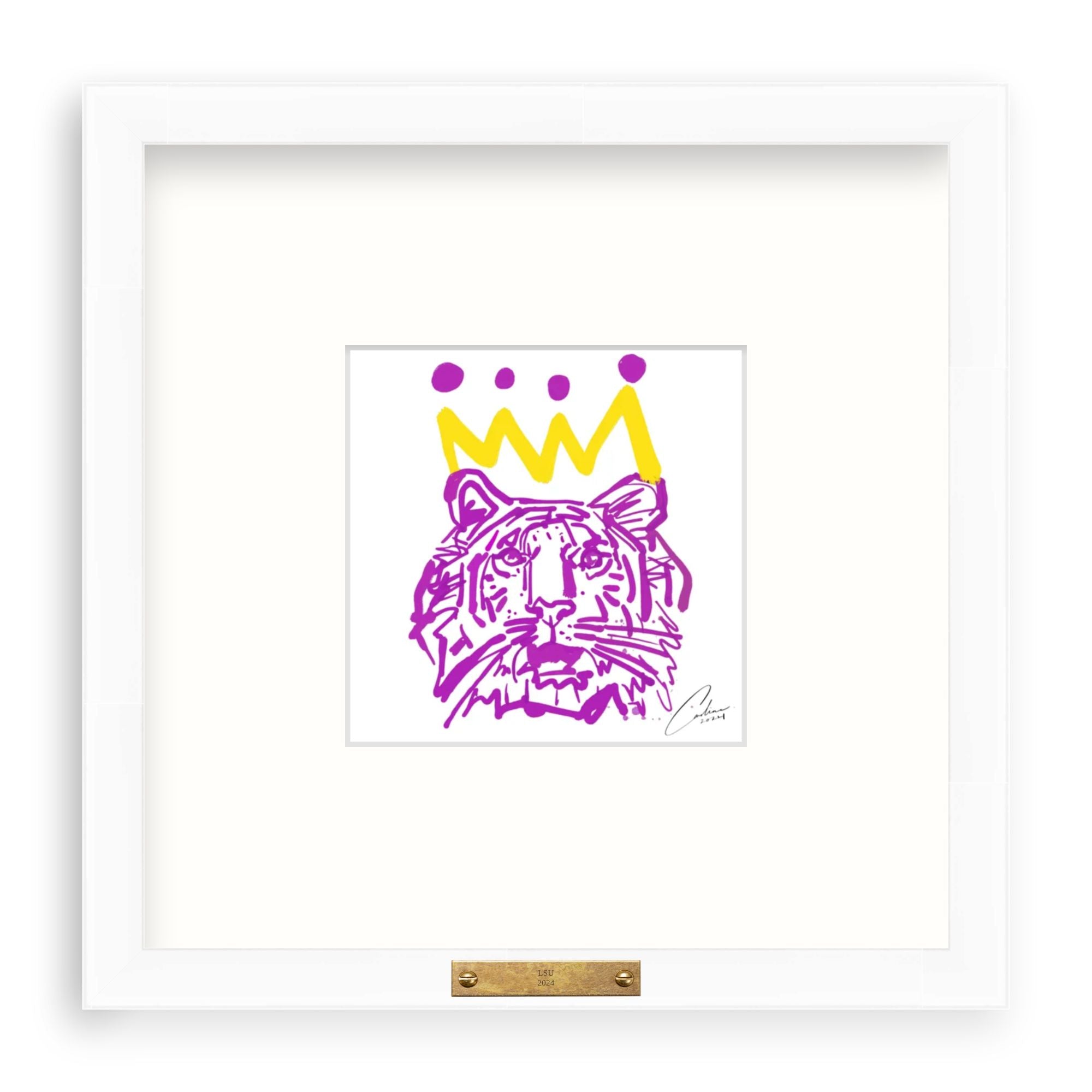 Purple x Gold Tiger Fine Art Print