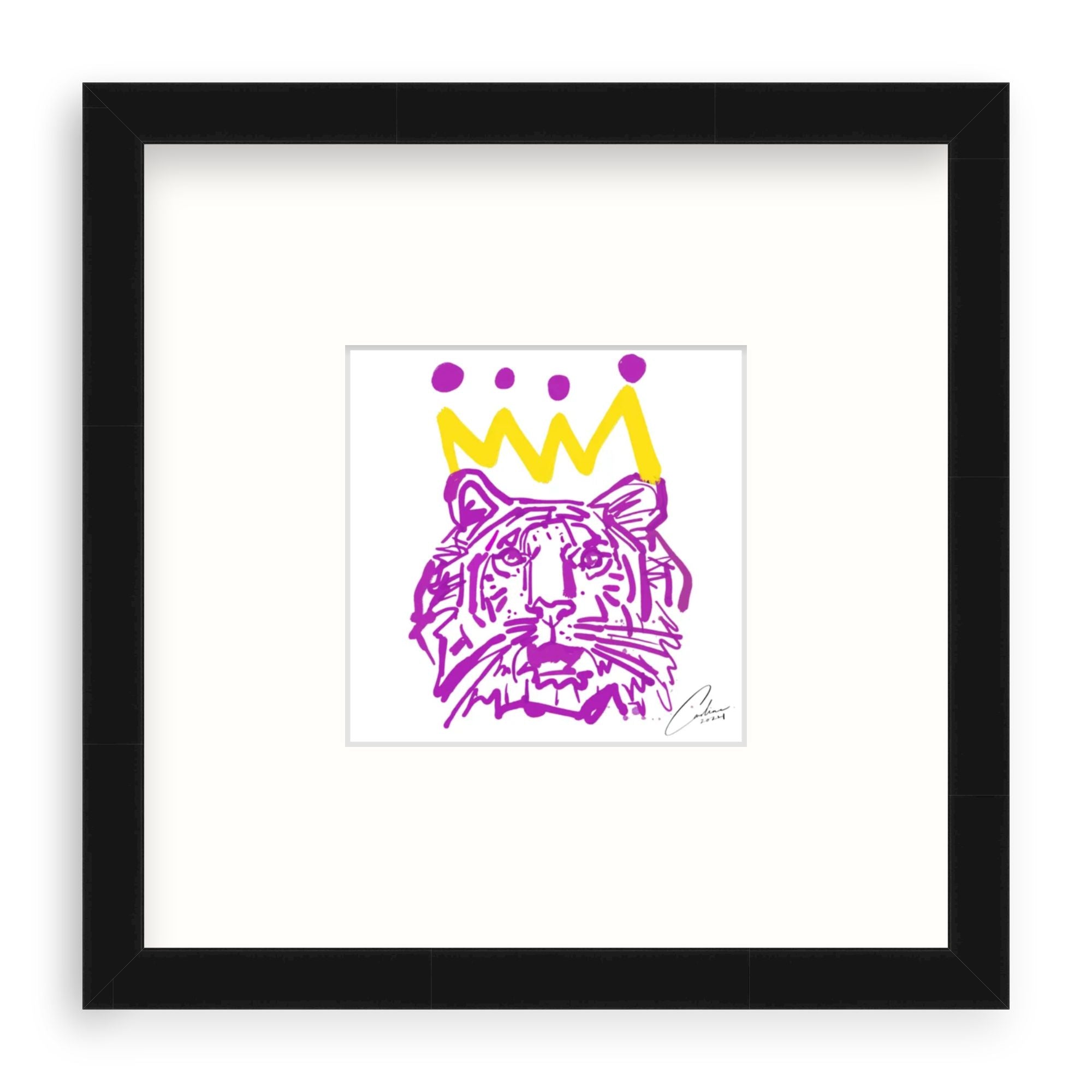 Purple x Gold Tiger Fine Art Print