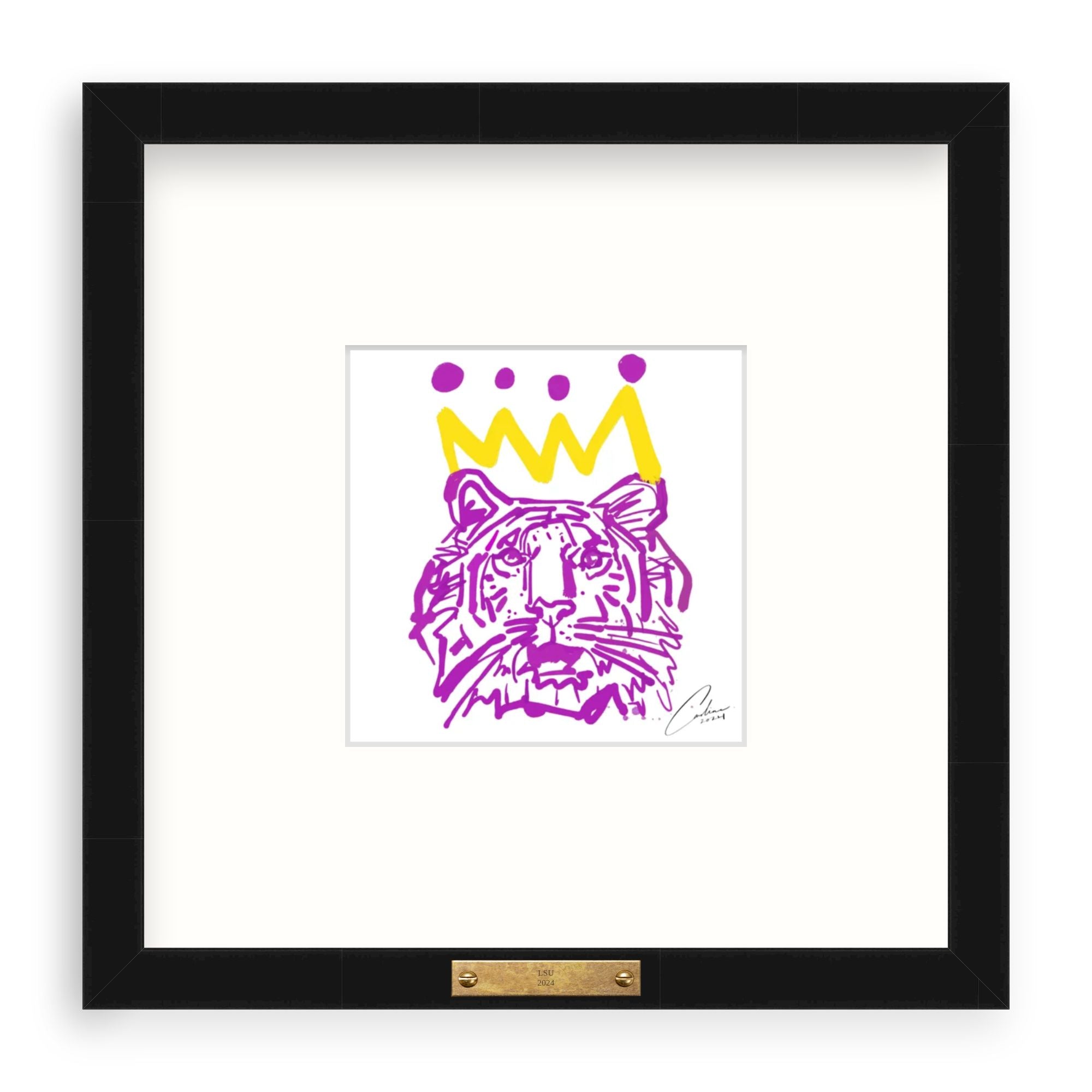 Purple x Gold Tiger Fine Art Print