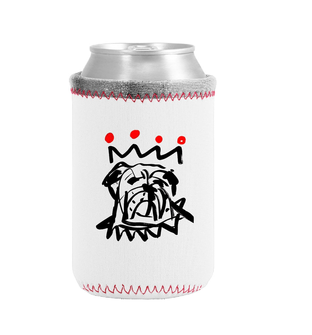 Red x Black Bulldog Koozie