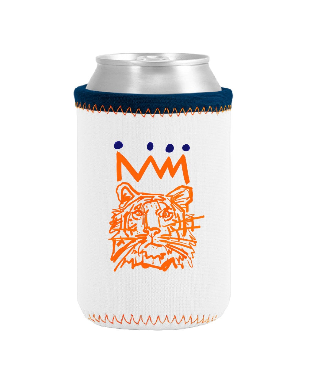 Navy x Orange Tiger Koozie