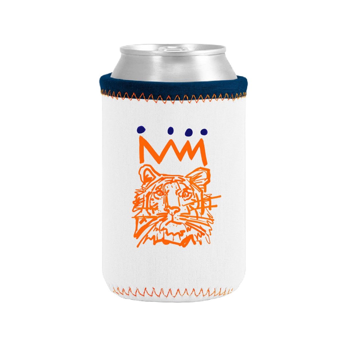 Navy x Orange Tiger Koozie