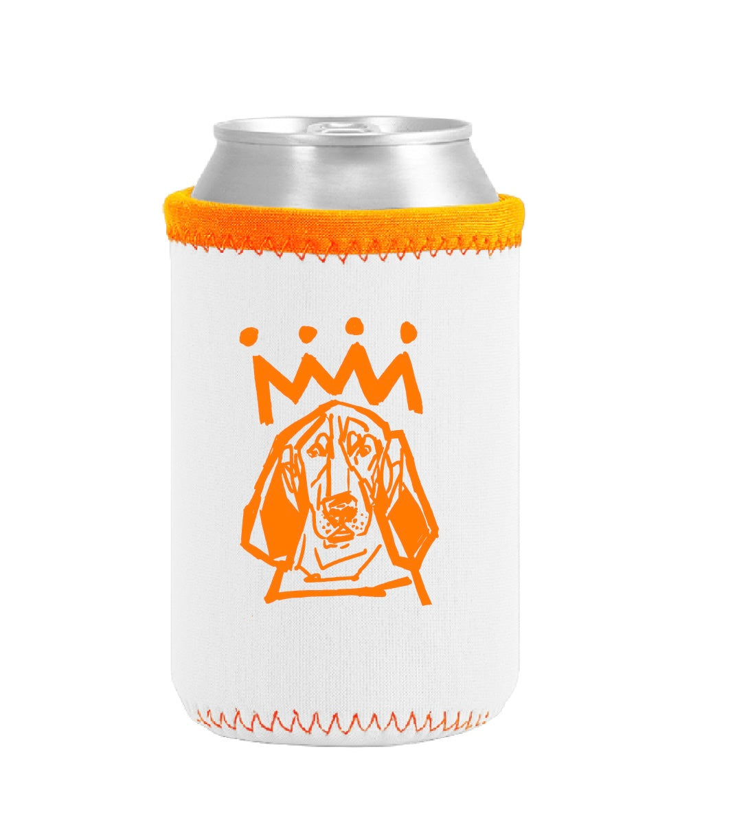 Orange x White Hound Koozie