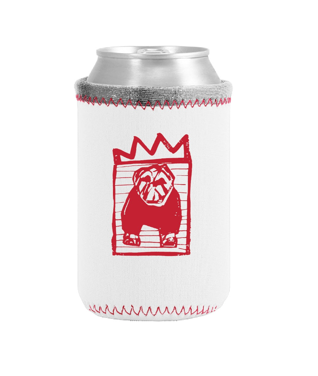 Red x Black Stripe Bulldog Koozie