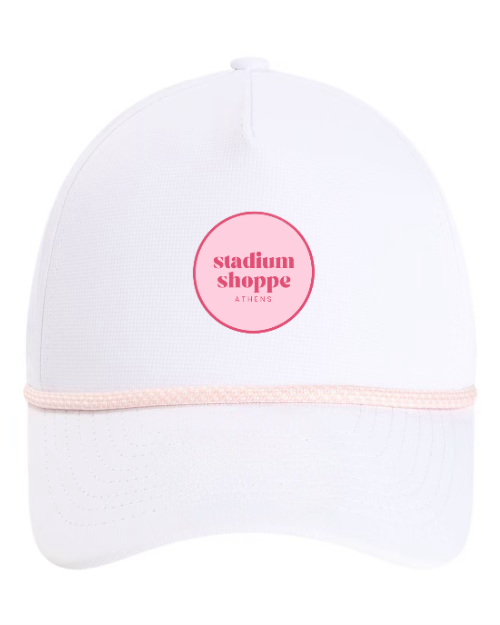 Embroidered White with Light Stadium Shoppe Rope Hat