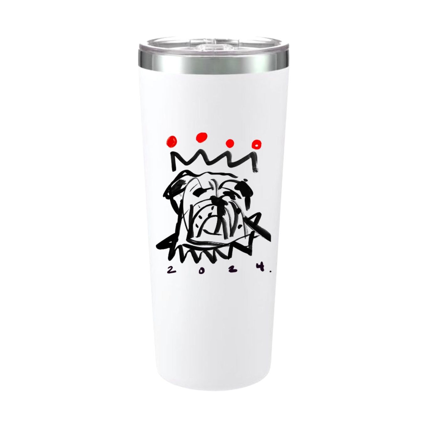 Red x Black Bulldog 20 oz. Travel Mug