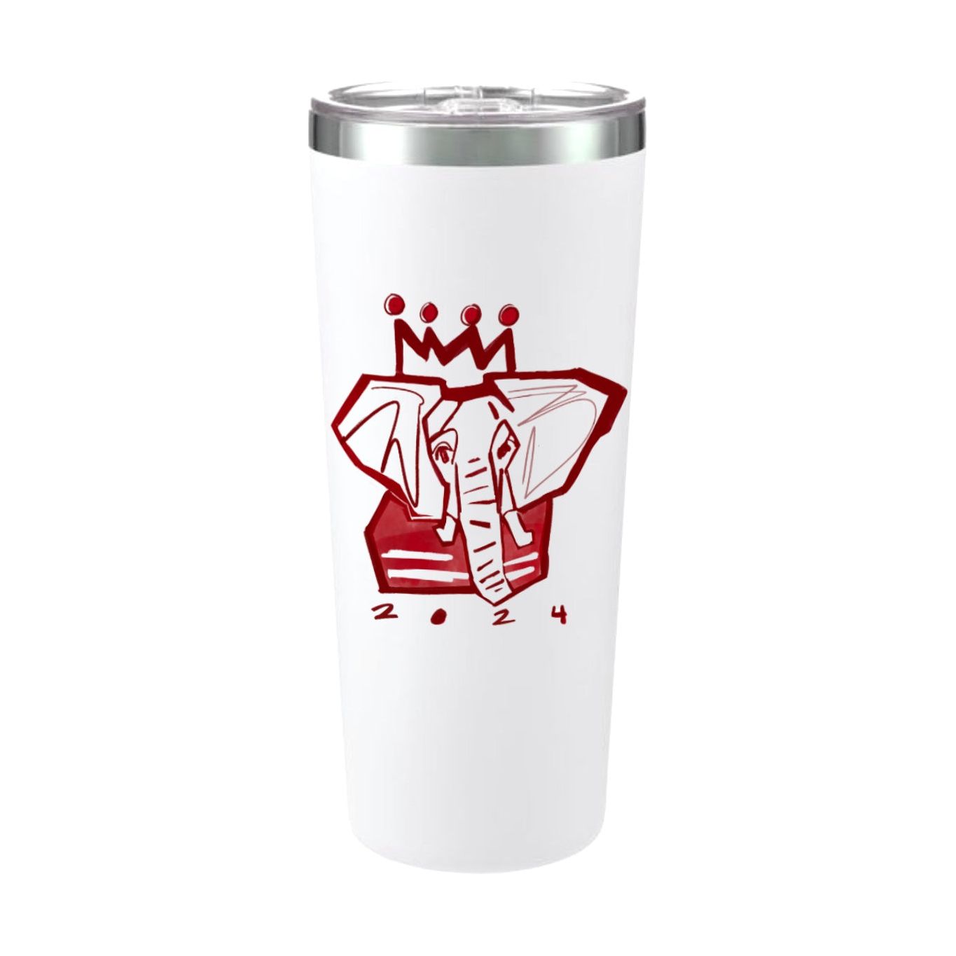 Crimson x White Elephant 20 oz. Travel Mug