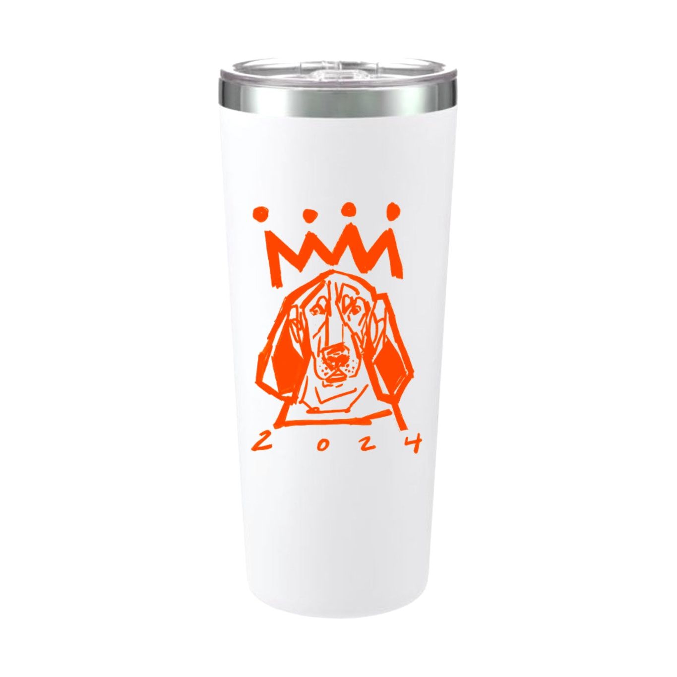 Orange x White Hound 20 oz. Travel Mug