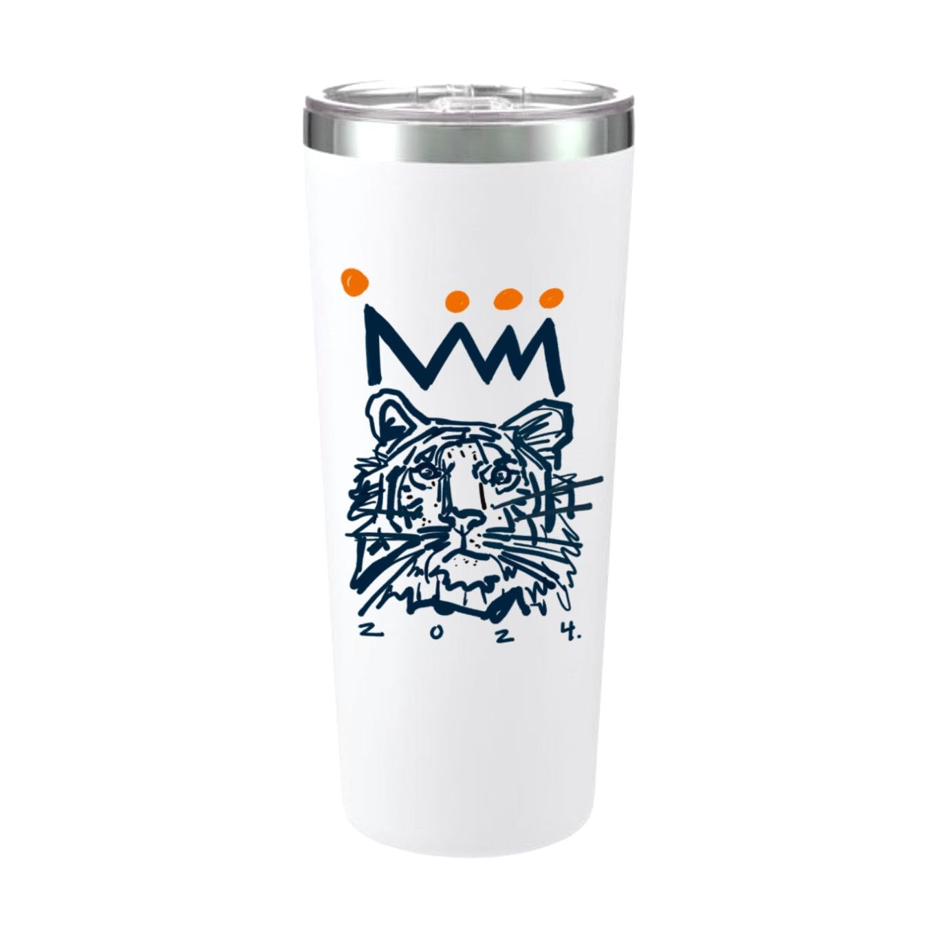 Navy x Orange Tiger 20 oz. Travel Mug