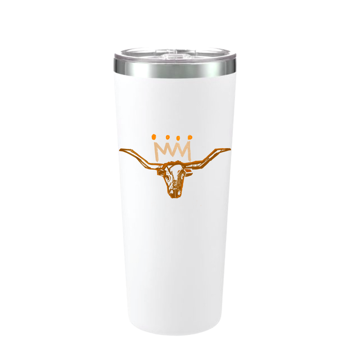 The Burnt Orange x White 20 oz. Tumbler