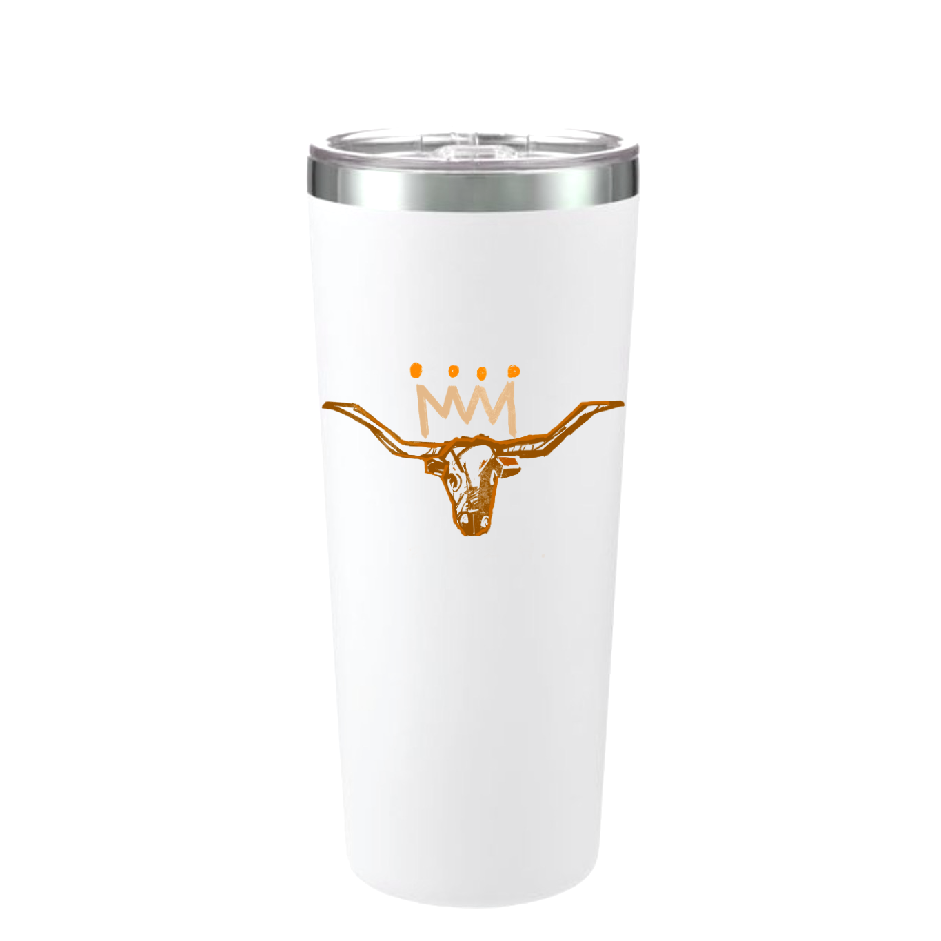 The Burnt Orange x White 20 oz. Tumbler
