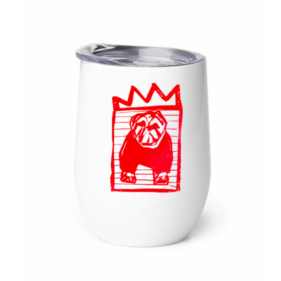 The Red x Black Stripe Bulldog 12 oz. Tumbler