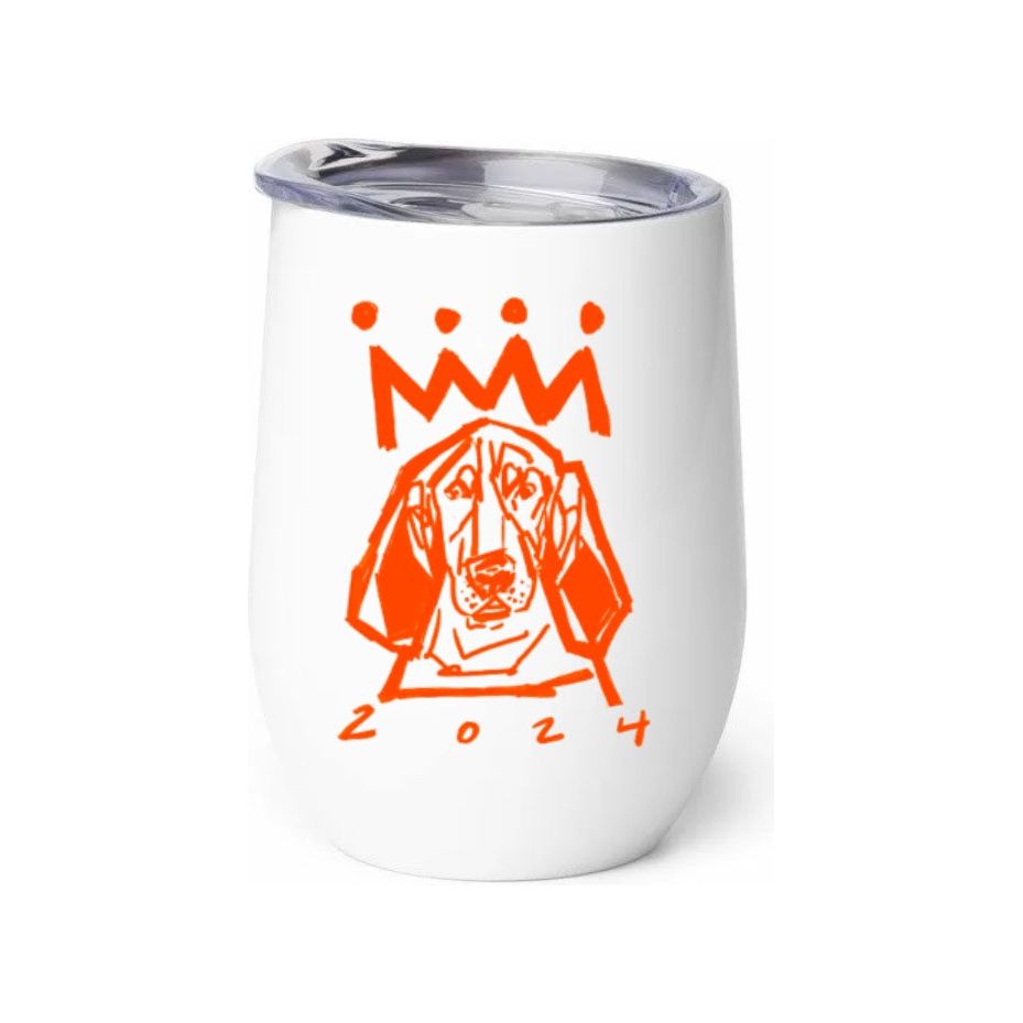 Orange x White Hound 12 oz. Tumbler