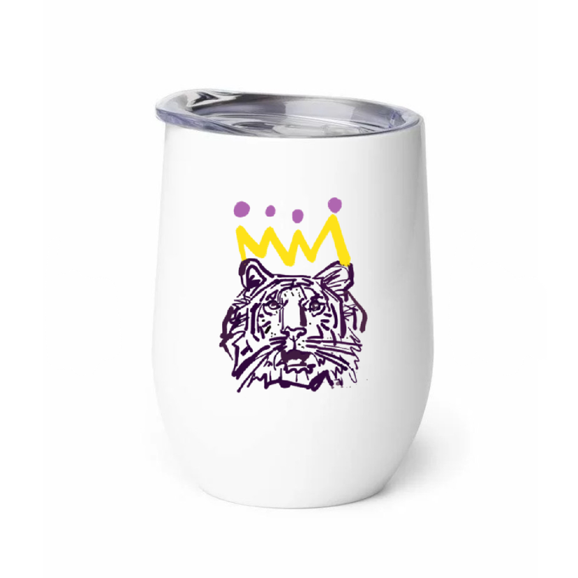 The Purple x Gold Tiger 12 oz. Tumbler