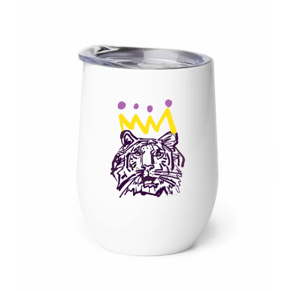 The Purple x Gold Tiger 12 oz. Tumbler