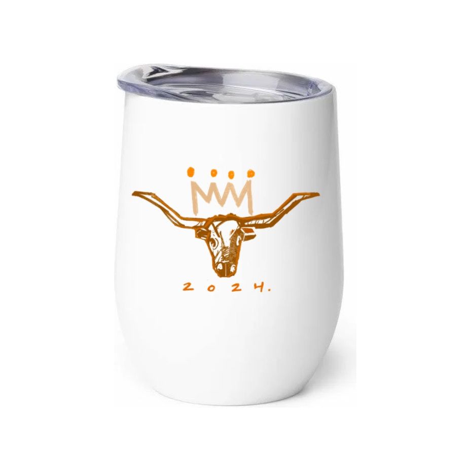 Burnt Orange x White Longhorn 12 oz. Tumbler