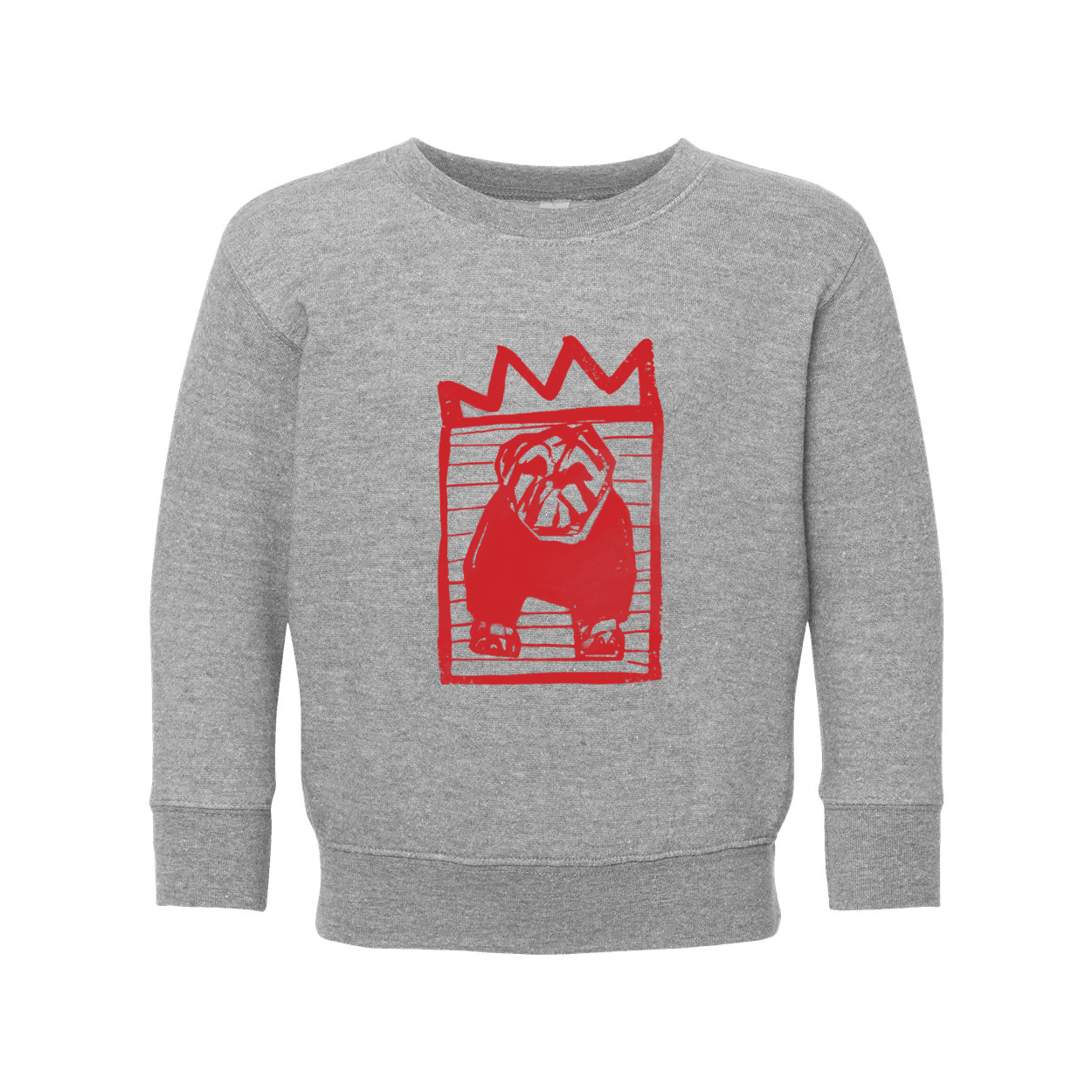 The Red x Black Striped Bulldog Youth Sweatshirt
