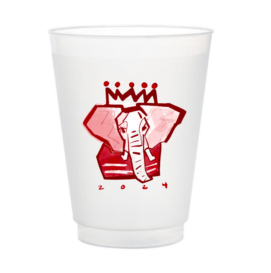 Crimson x White Frosted Gameday Cups