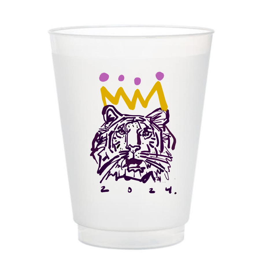 Purple x Gold Frosted Gameday Cups