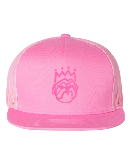 Embroidered Pink Bulldog Classic Trucker Hat