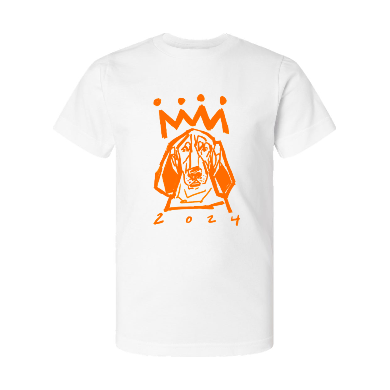 Orange x White Hound Adult T-Shirt