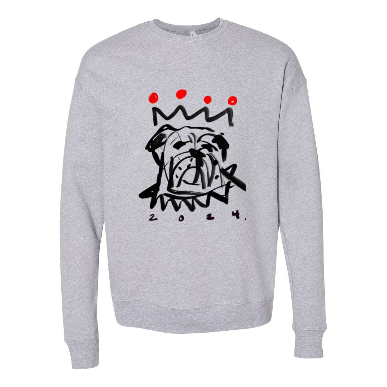 Red x Black Bulldog Adult Sweatshirt