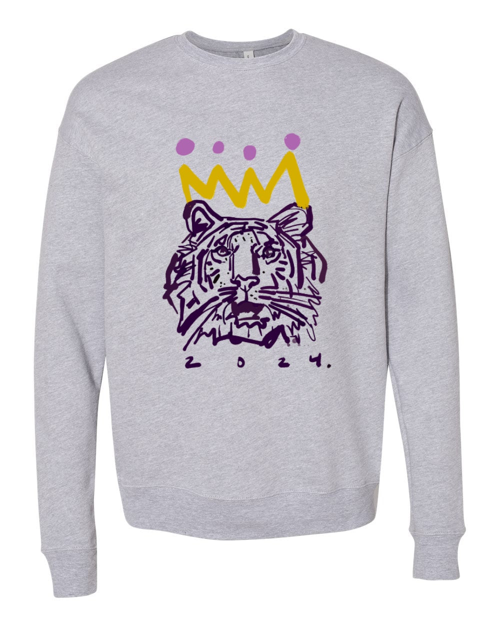 Purple x Gold Tiger Adult Sweatshirt