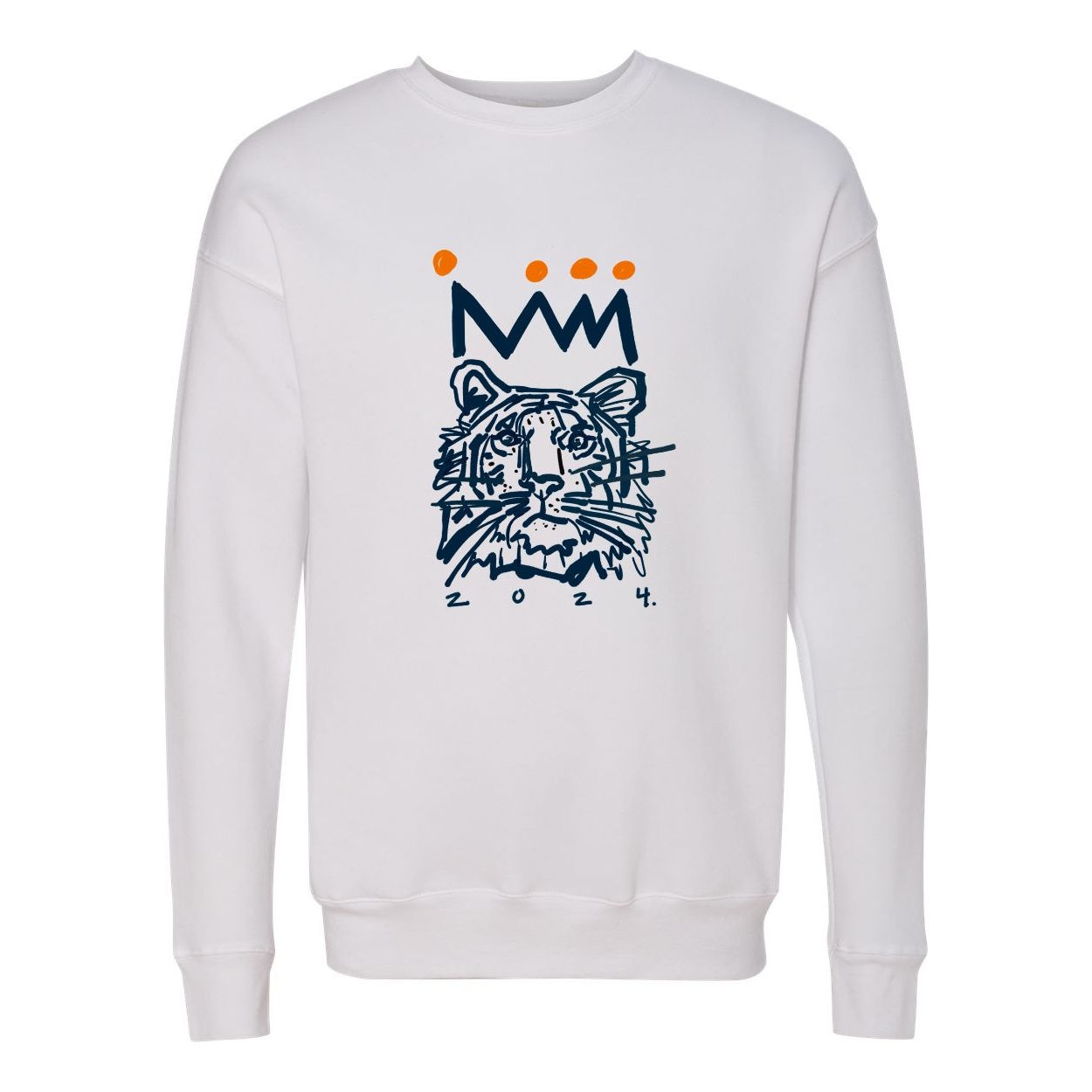 Navy x Orange Tiger Adult Sweatshirt