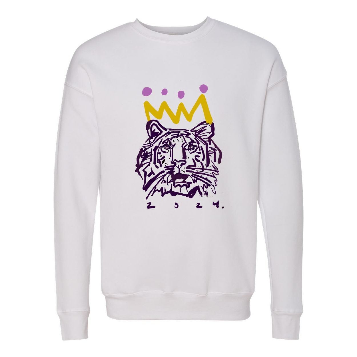 Purple x Gold Tiger Adult Sweatshirt