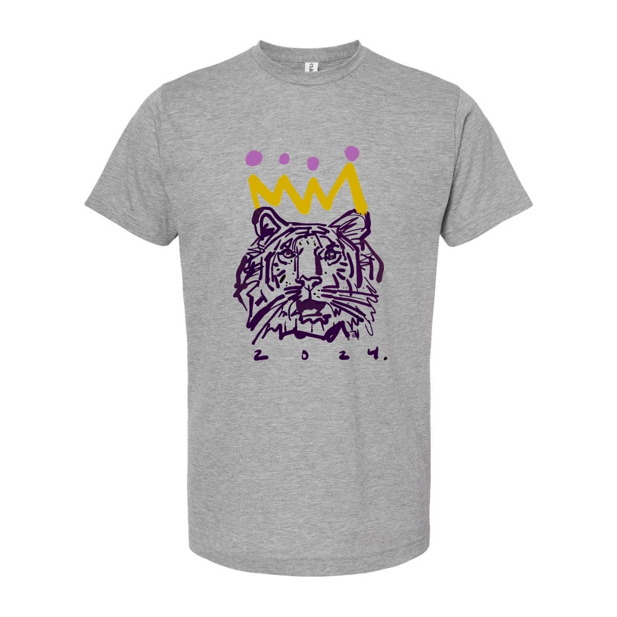 Purple x Gold Tiger Adult T-Shirt