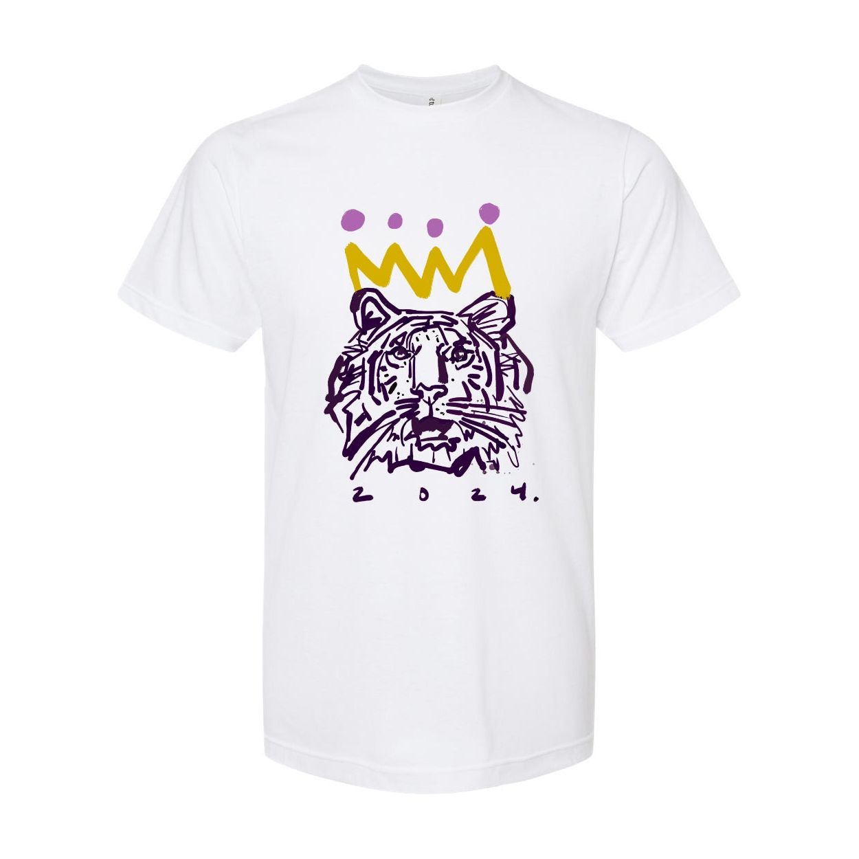 Purple x Gold Tiger Adult T-Shirt