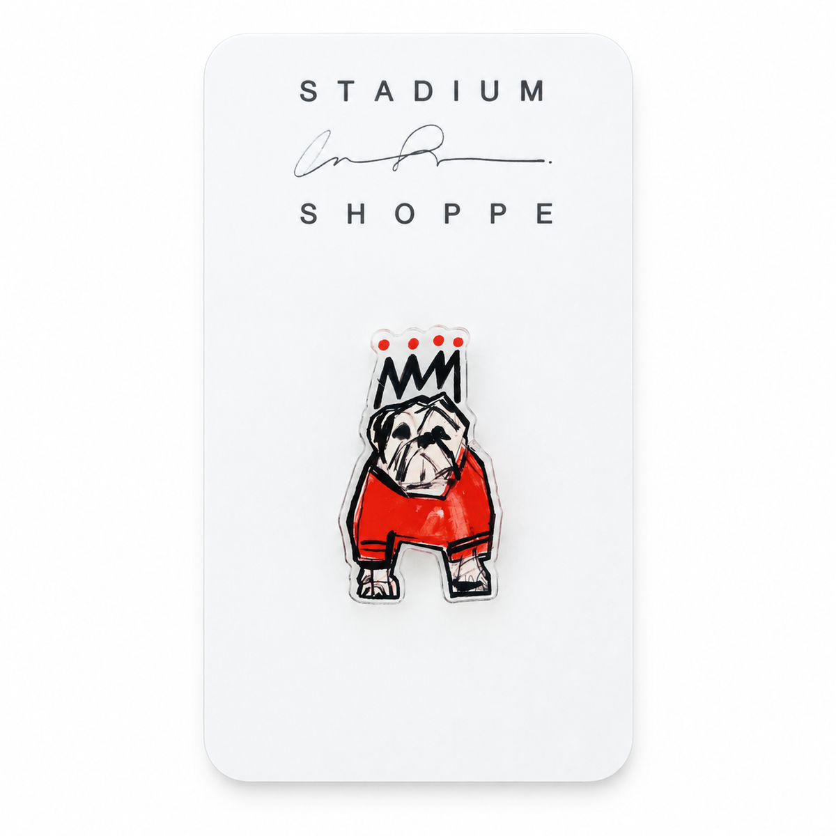 Acrylic Pin on a clean white background