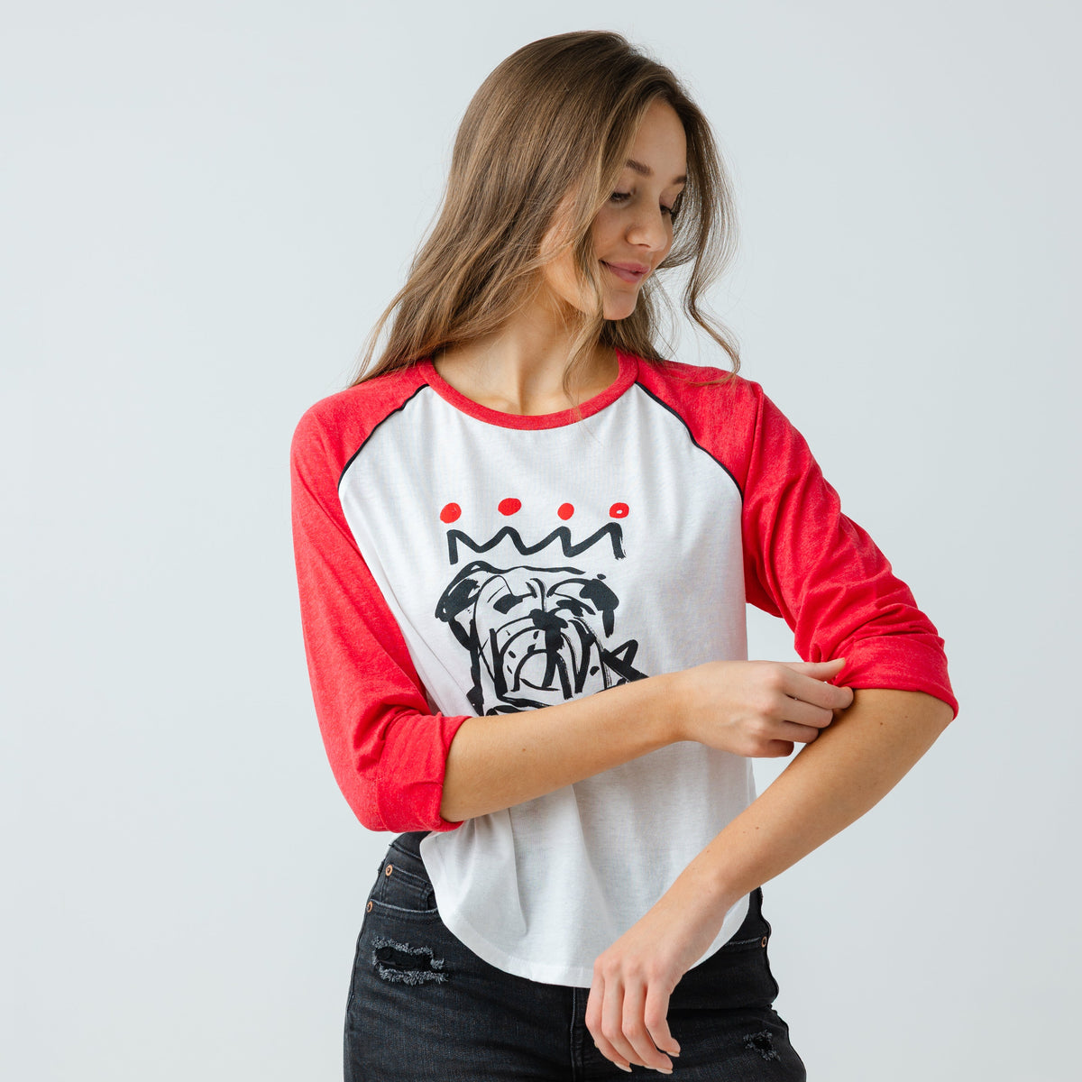 The Red x Black Vintage Baseball Crop
