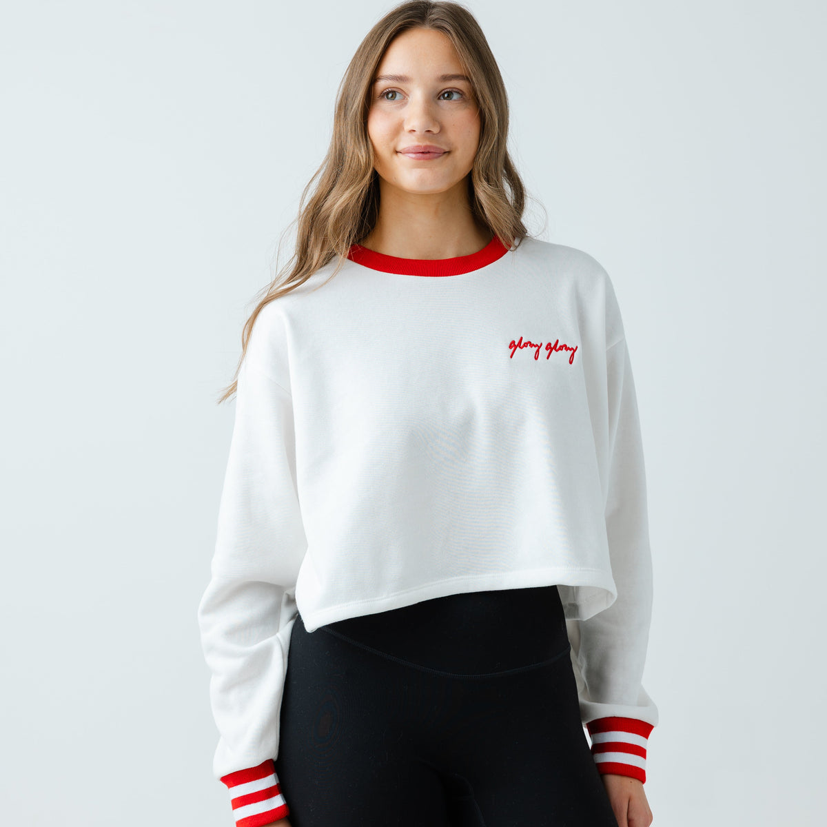 Glory Glory Ladies Embroidered Varsity Sweatshirt