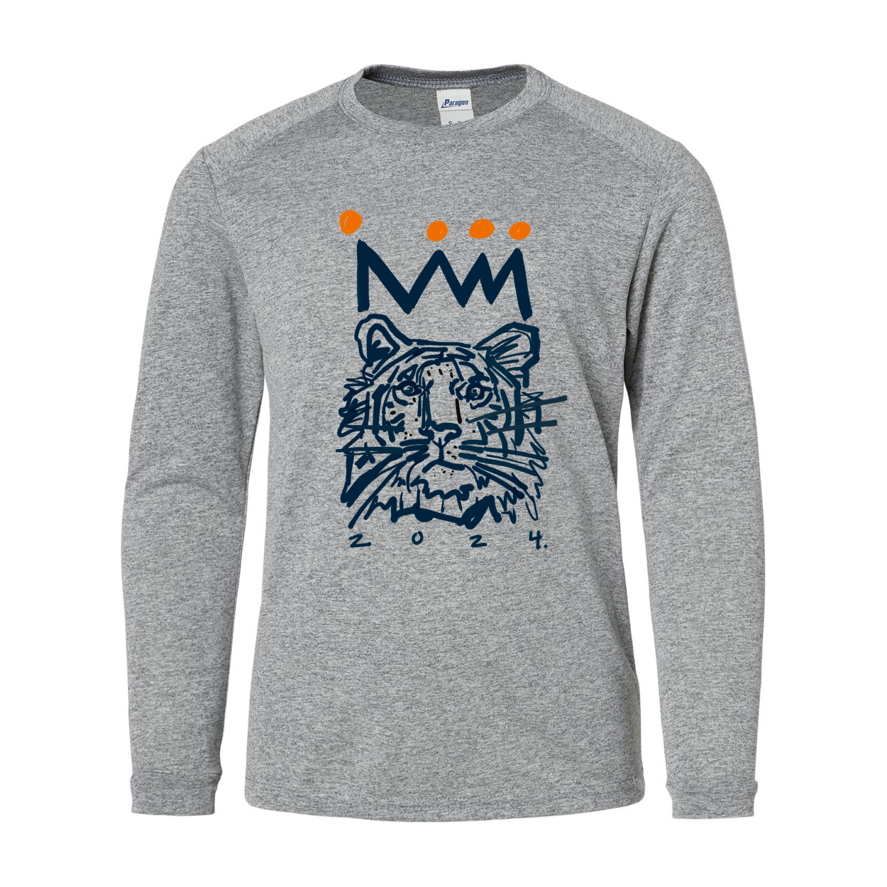 Navy x Orange Tiger Youth UPF Shirt