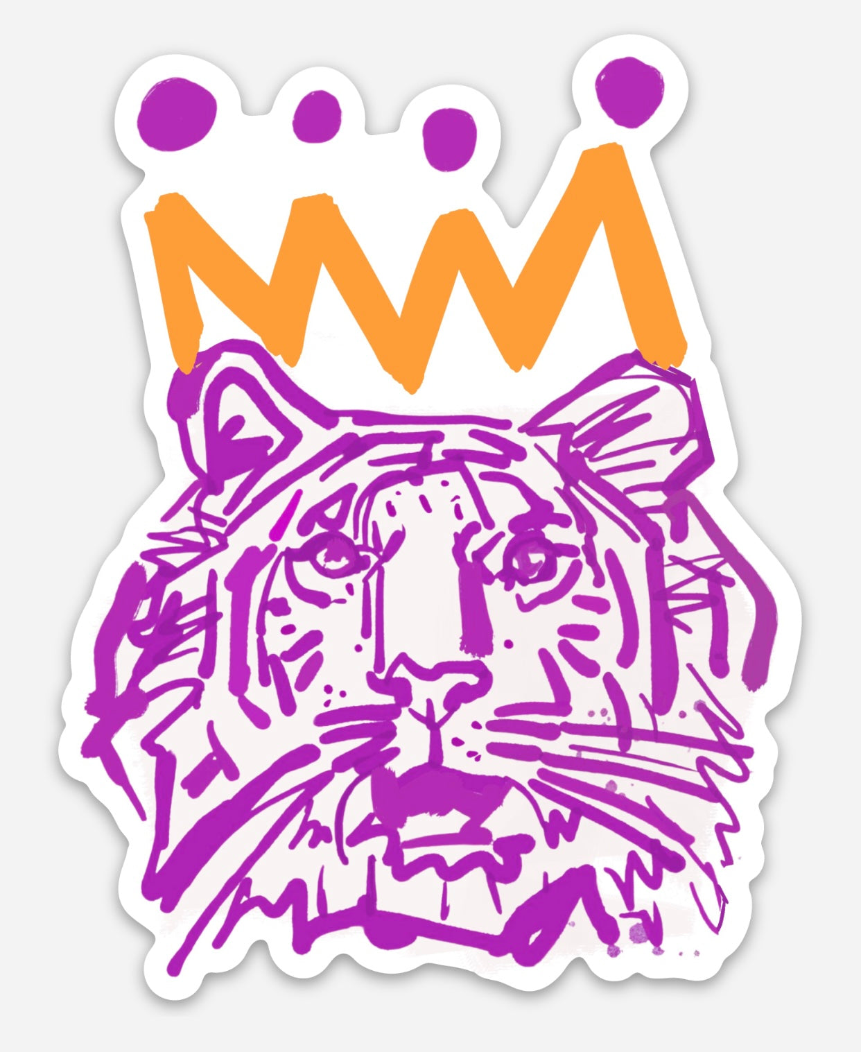 Orange x Purple Tiger Car Decal