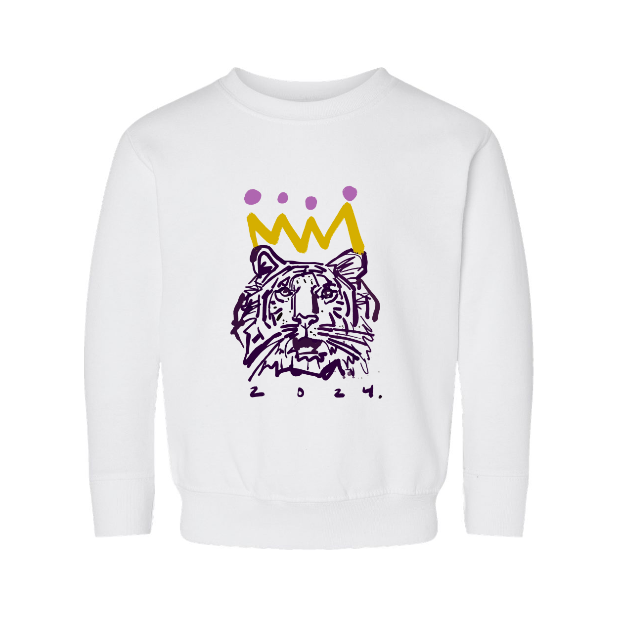 Purple x Gold Tiger Youth Sweatshirt