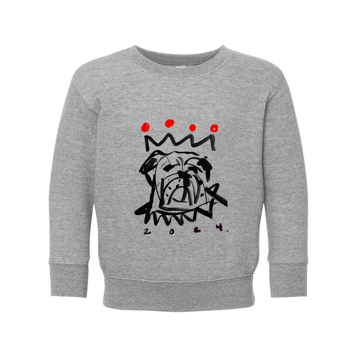 Red x Black Bulldog Youth Sweatshirt