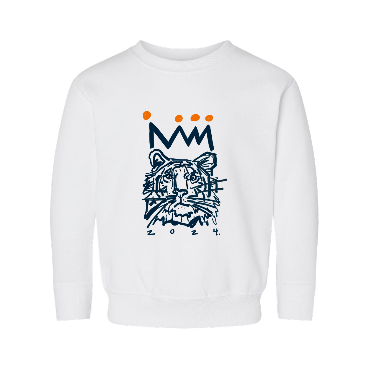 Navy x Orange Tiger Youth Sweatshirt