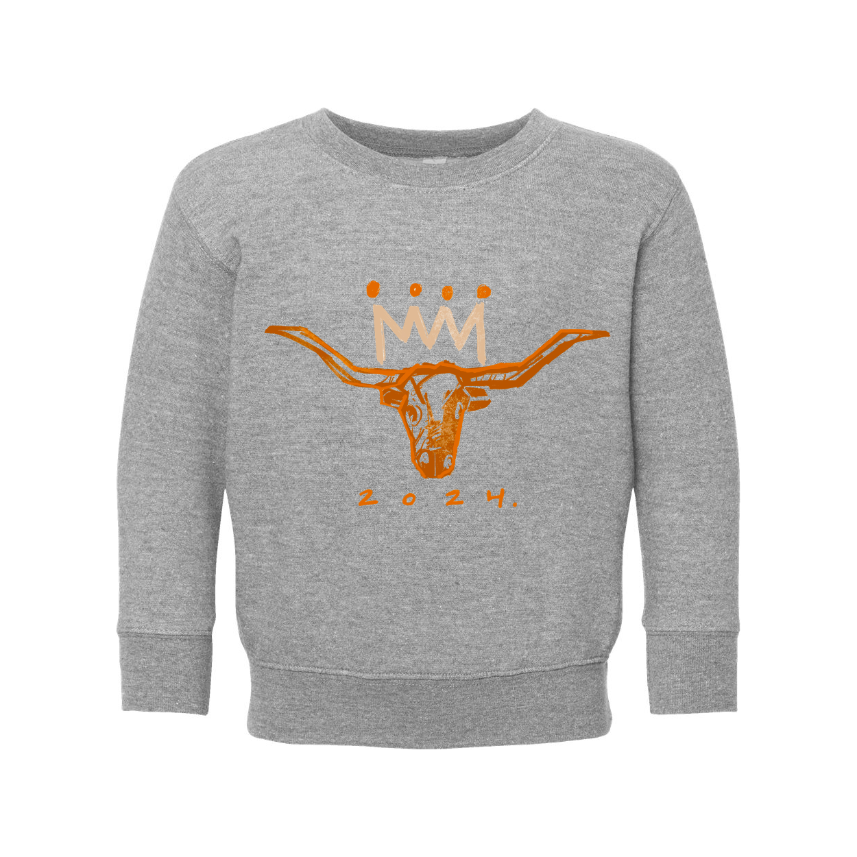 Burnt Orange x White Longhorn Youth Sweatshirt