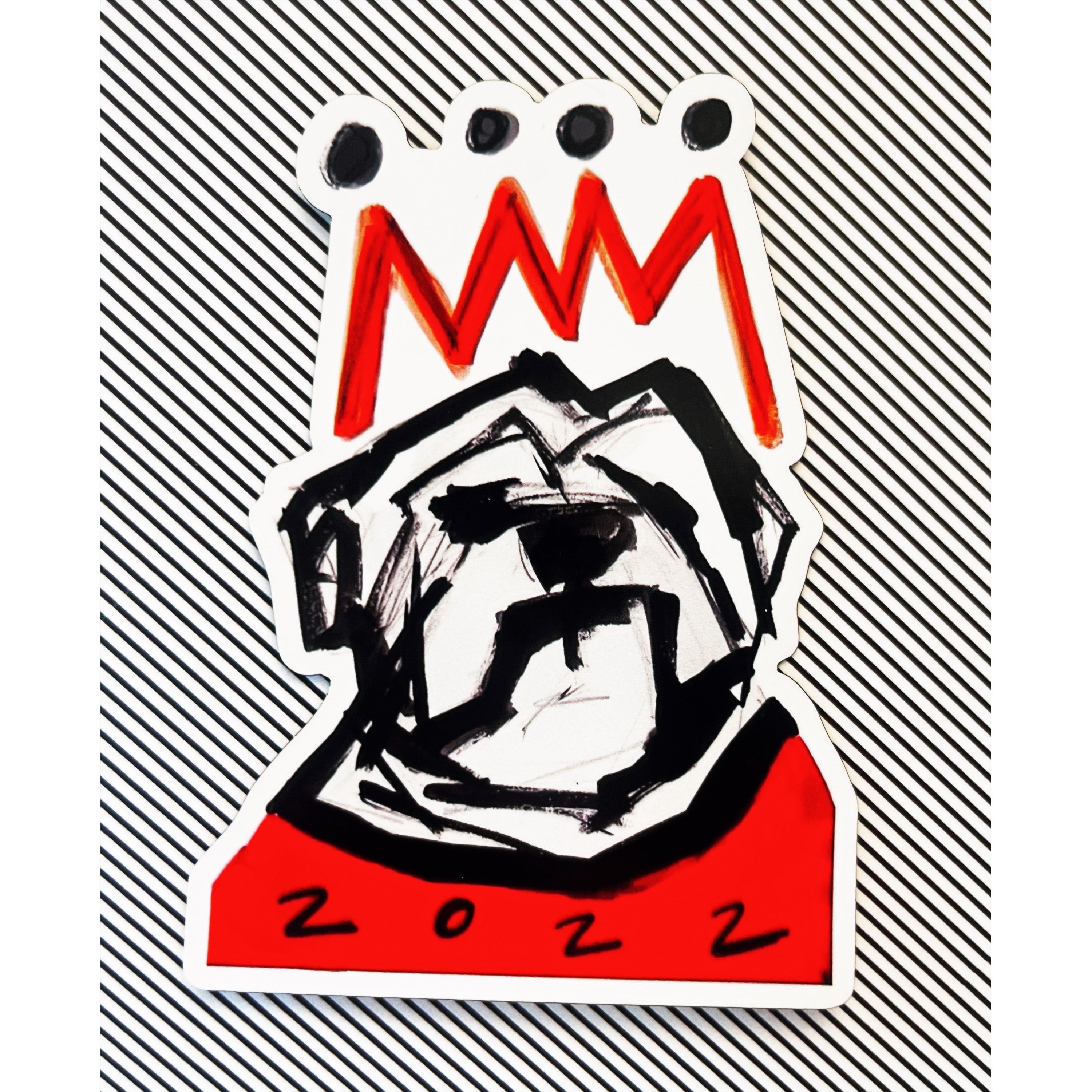 3.5" Four Point Crown Bulldog Vinyl Sticker