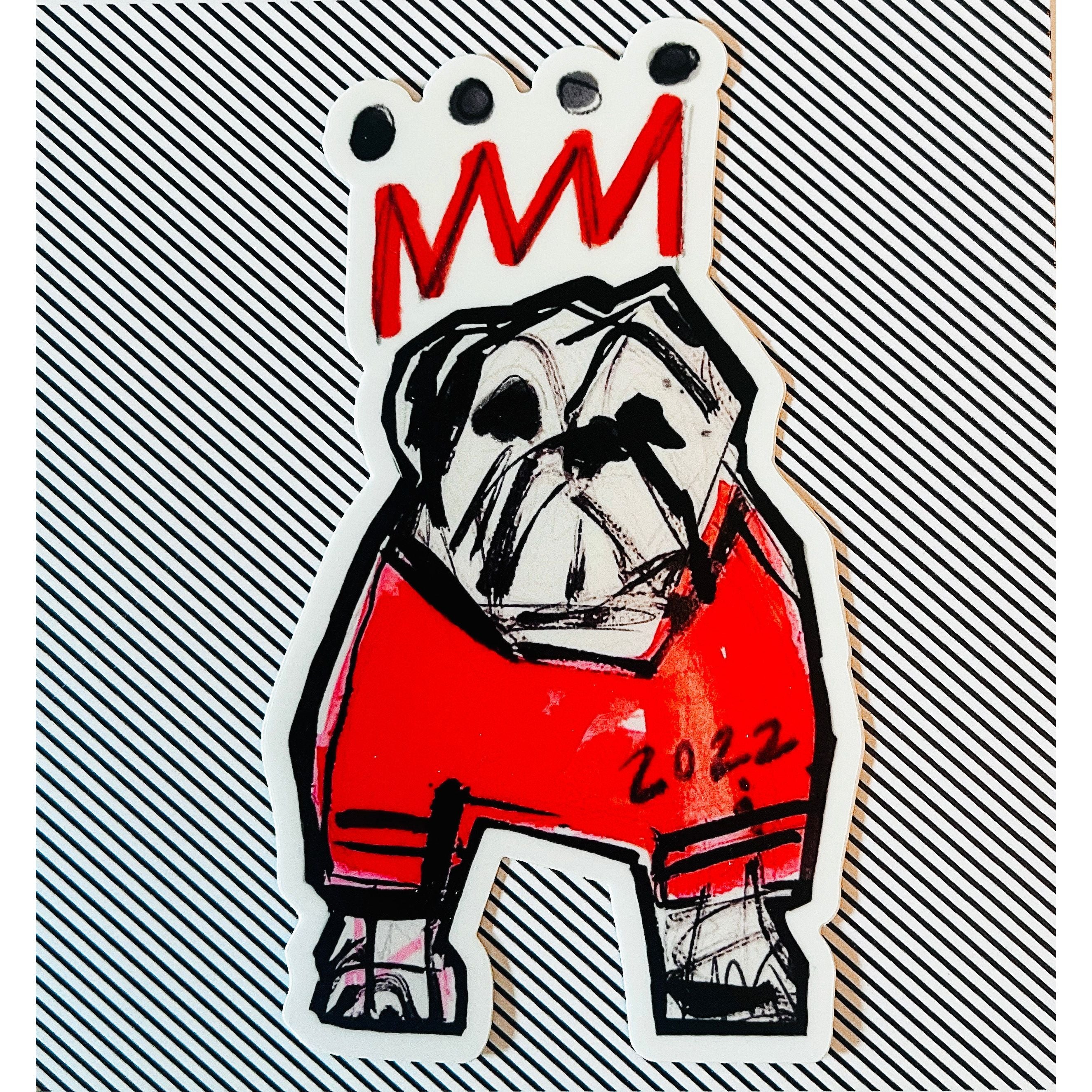 3.5" Standing Bulldog Vinyl Sticker