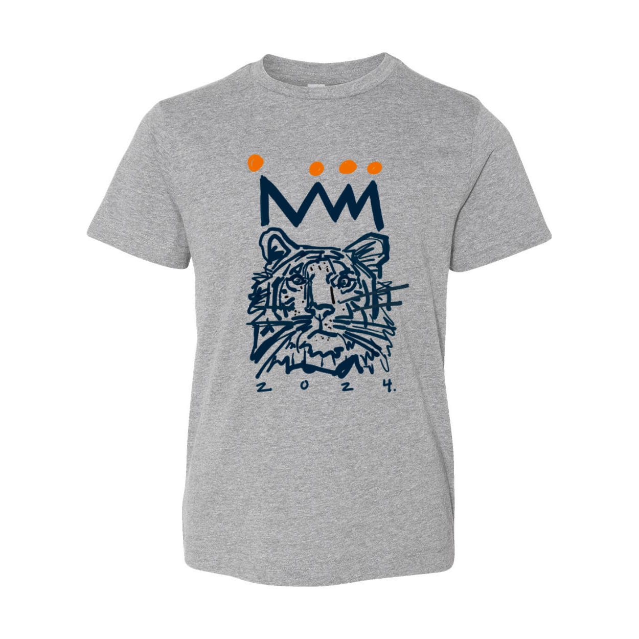 Navy x Orange Tiger Youth T-Shirt