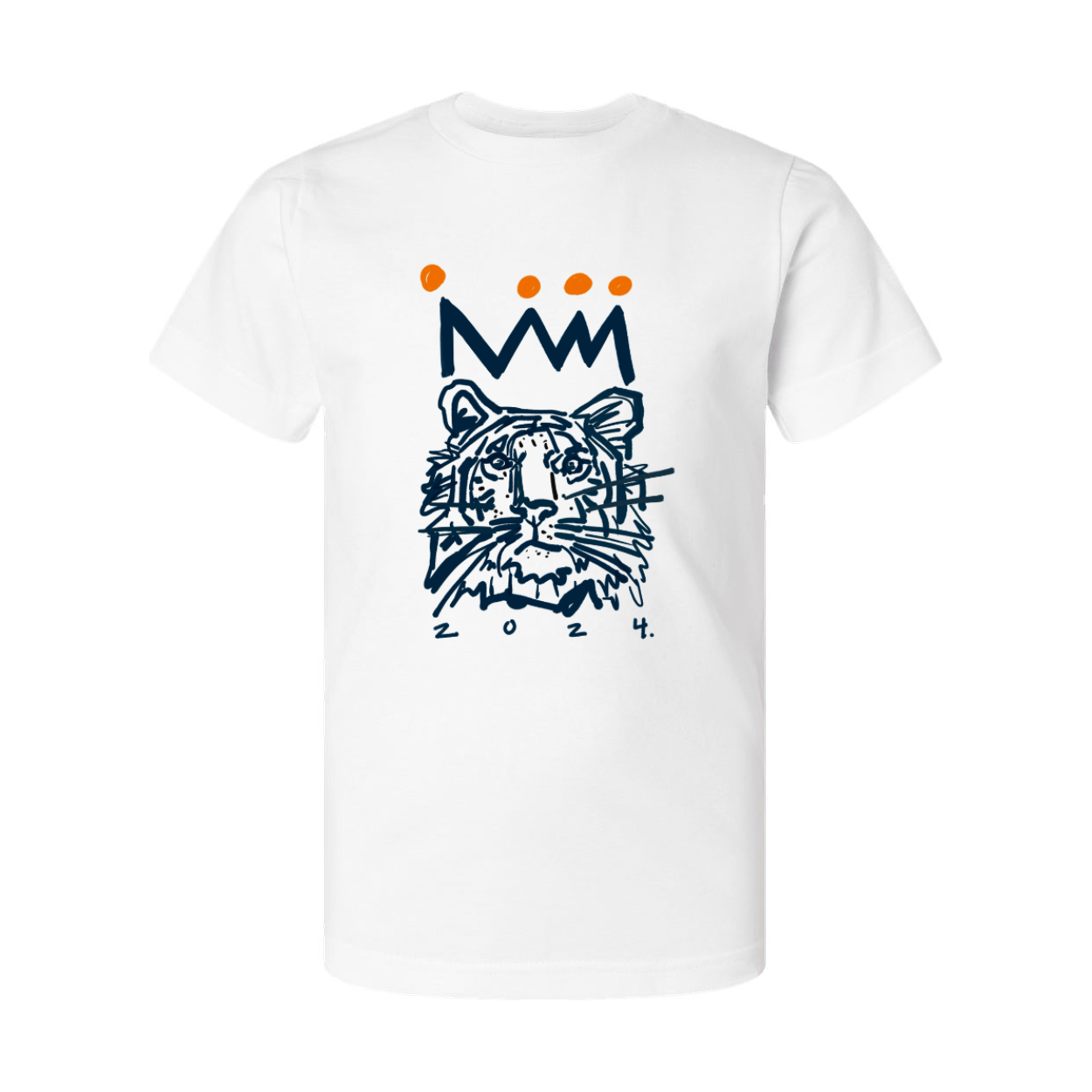 Navy x Orange Tiger Youth T-Shirt