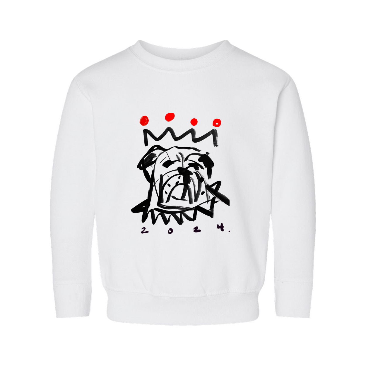 Red x Black Bulldog Youth Sweatshirt