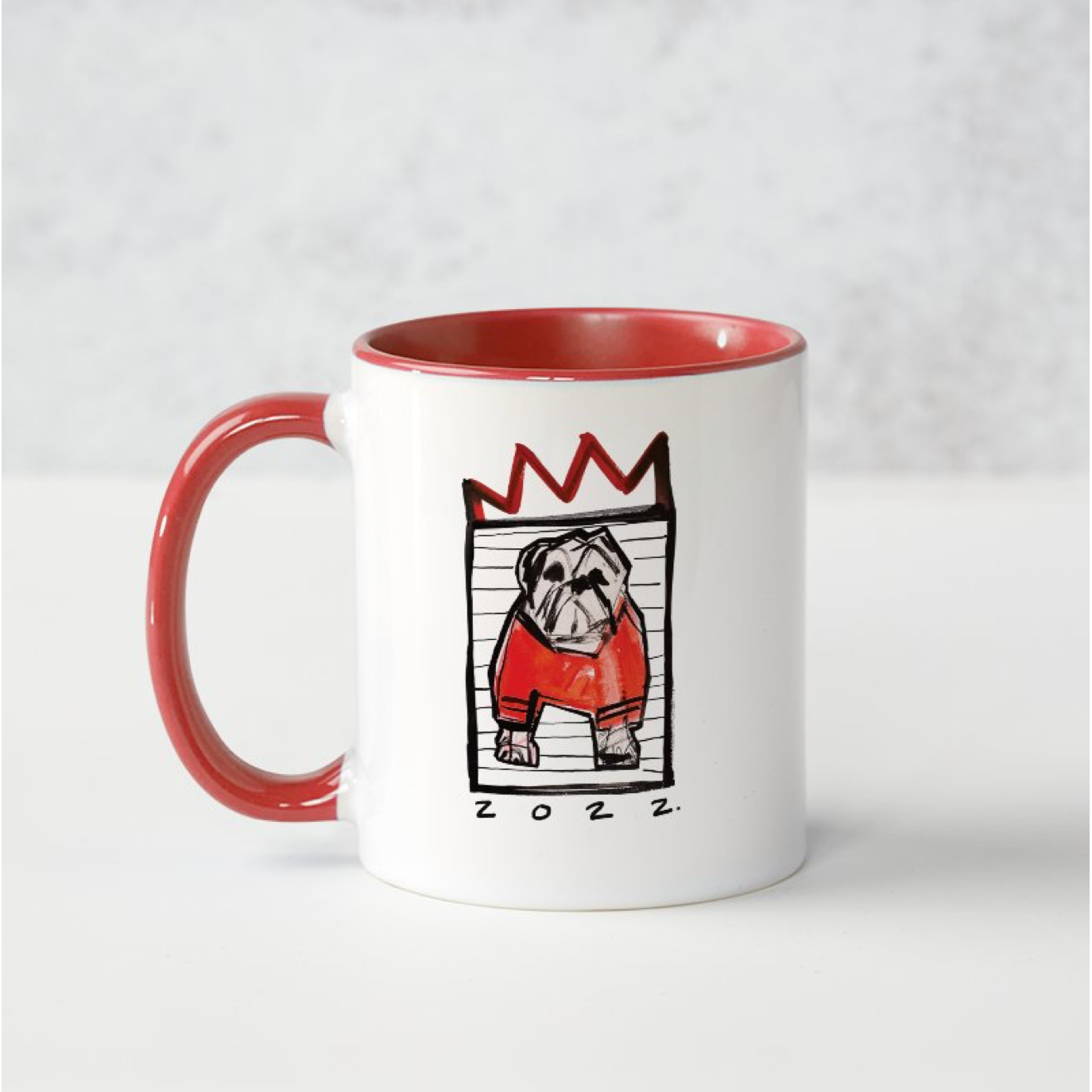 Standing Bulldog Mug
